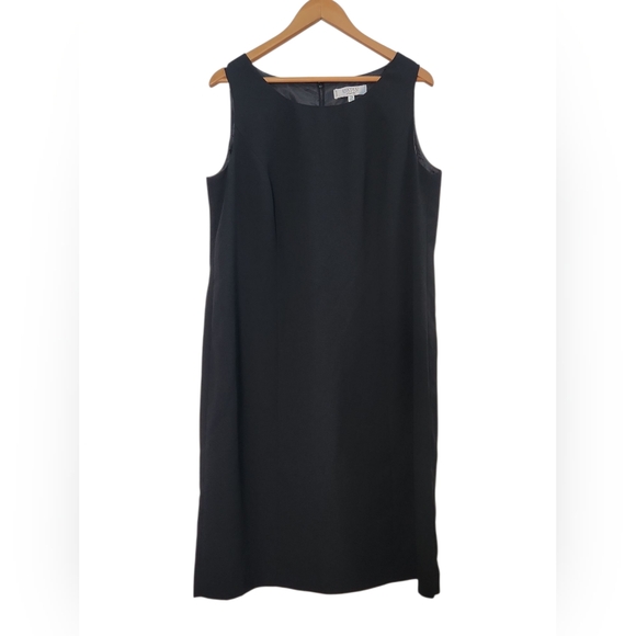 Kasper Classic Black Midi Shift Dress - Picture 1 of 5